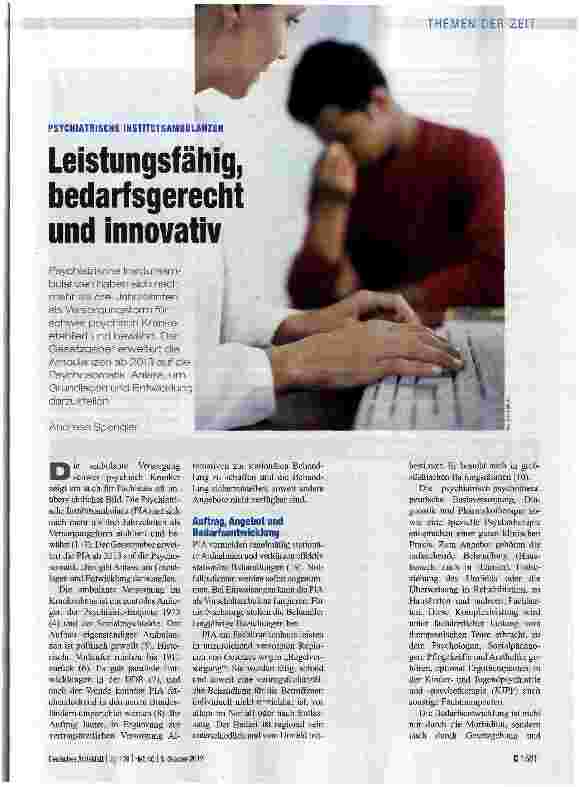 Vorschauseite 1: Leistungsfähig, bedarfsgerecht und innovativ