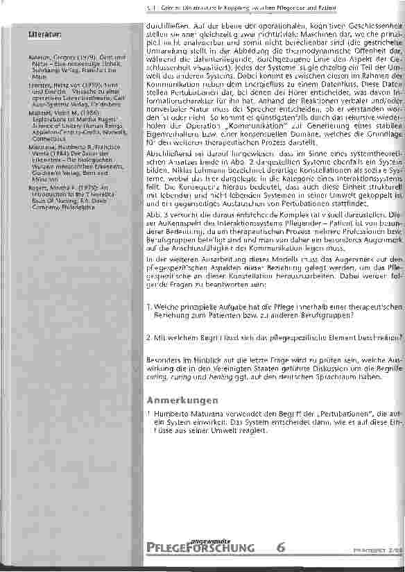 Vorschauseite 6: Die strukturelle Kopplung zwischen Pflegender und Patient als Basis pflegerischen Denkens und Handelns