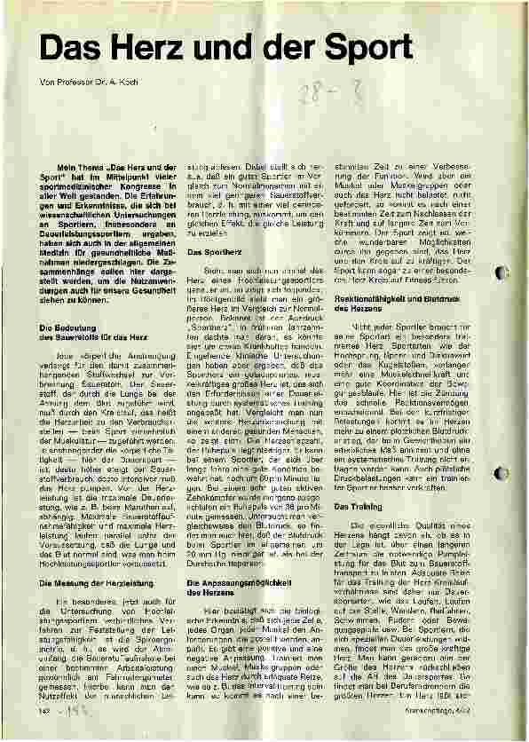 Vorschauseite 1: Das Herz und der Sport