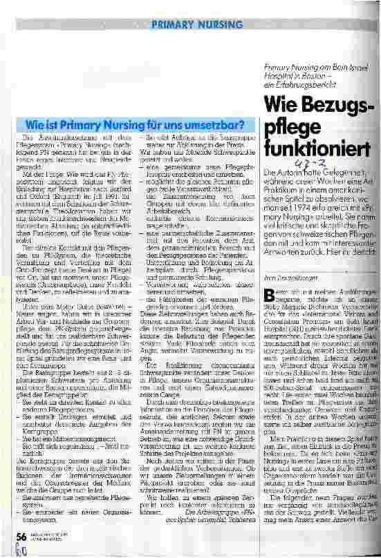 Vorschauseite 1: Wie Bezugspflege funktioniert Erfahrungsbericht