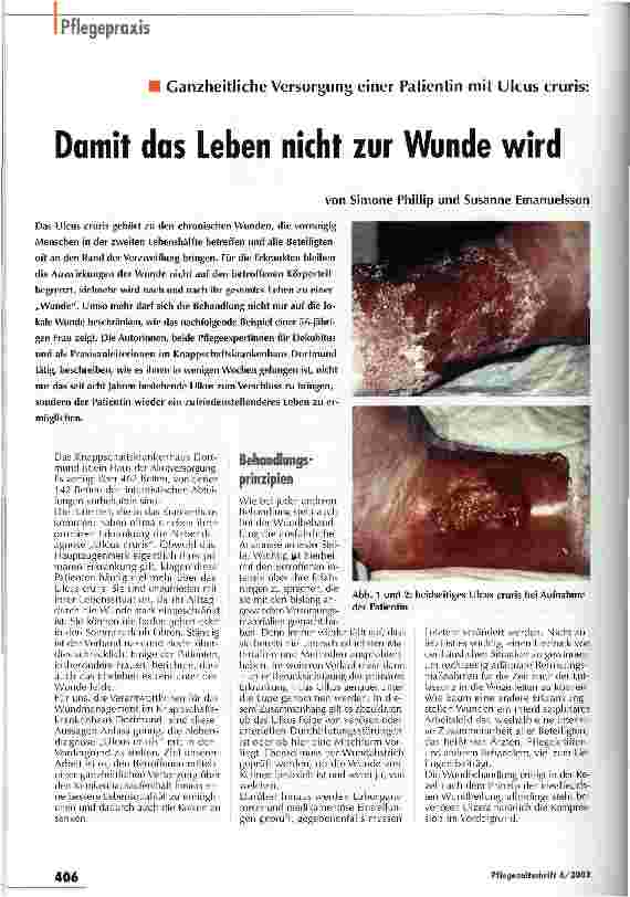 Vorschauseite 1: Damit das Leben nicht zur Wunde wird