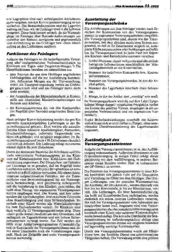 Vorschauseite 3: Materialwirtschaft im Klinikum der Universität Gießen