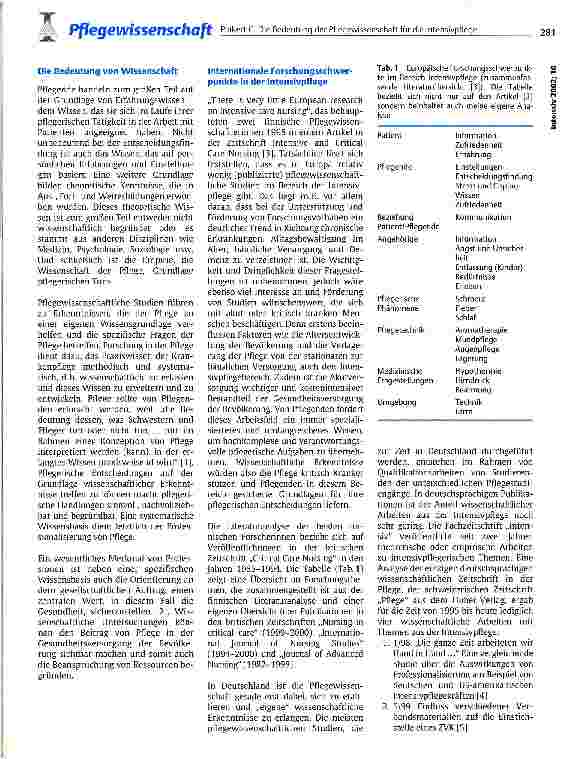 Vorschauseite 2: Die Bedeutung der Pflegewissenschaft für die Intensivpflege