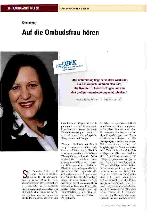 Vorschauseite 1: Auf die Ombudsfrau hören