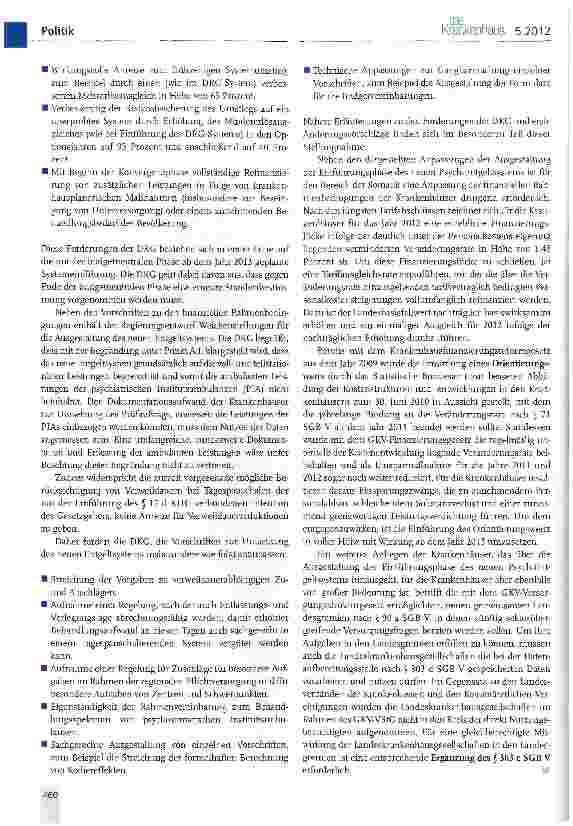 Vorschauseite 3: Psychiatrie-Entgeltgesetz - Vorläufige Stellungnahme der DKG anlässlich der Anhörung im Gesundheitsausschuss