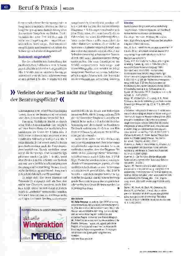 Vorschauseite 4: Neuer Bluttest auf Trisomie 21 -ohne Risiken?