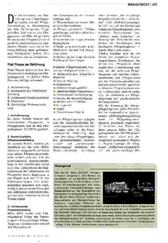 Vorschauseite 2: Präzise Pflegediagnosen ersetzen lange Besprechung