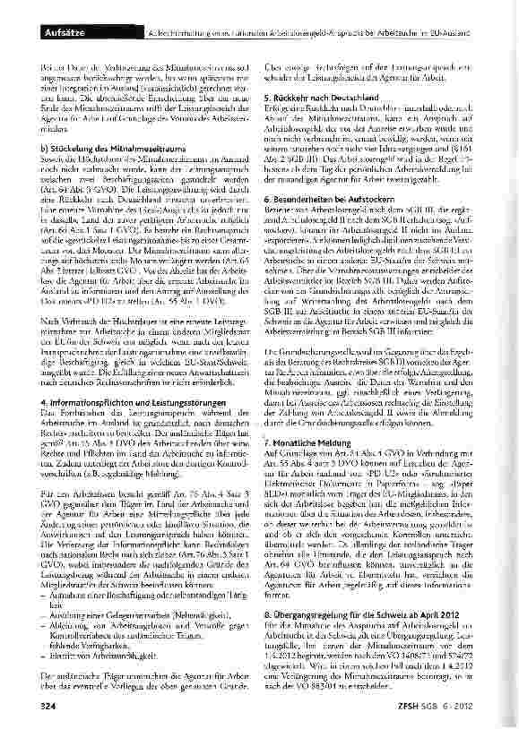 Vorschauseite 3: Aufrechterhaltung eines nationalen Arbeitslosengeld-Anspruchs bei Arbeitsuche im EU-Ausland gemäß den Verordnungen (EG) Nr. 883/2004 und Nr. 987/2009