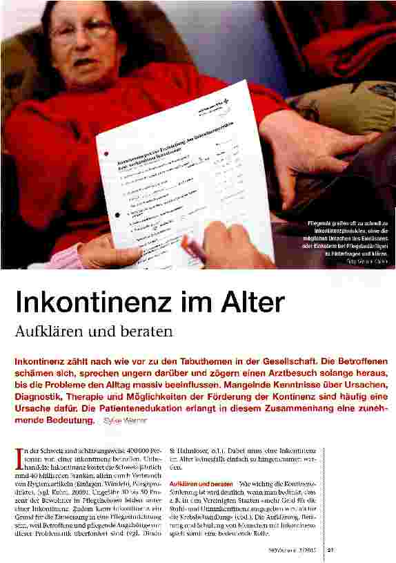 Vorschauseite 1: Inkontinenz im Alter