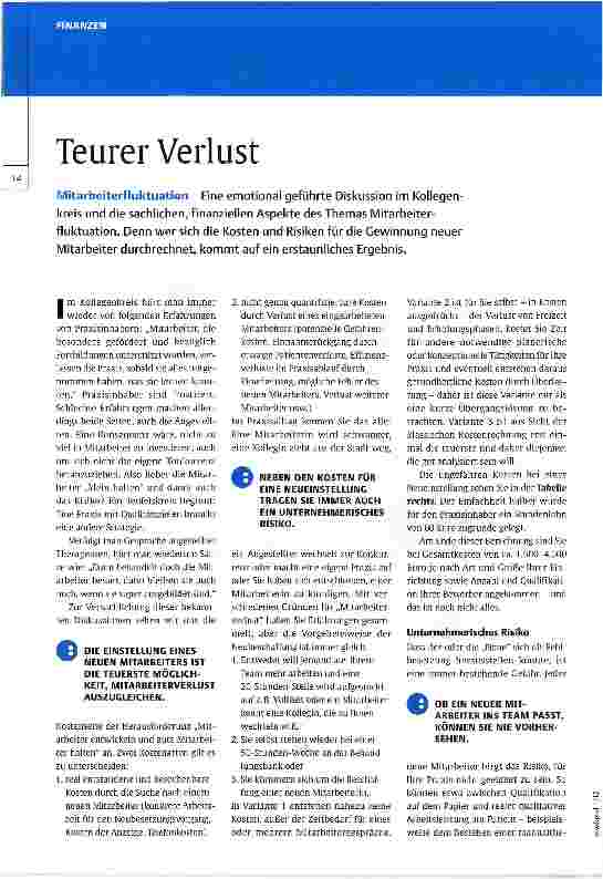 Vorschauseite 1: Teurer Verlust