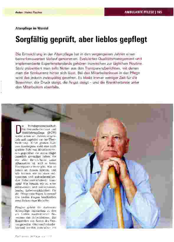 Vorschauseite 1: Sorgfältig geprüft aber lieblos gepflegt