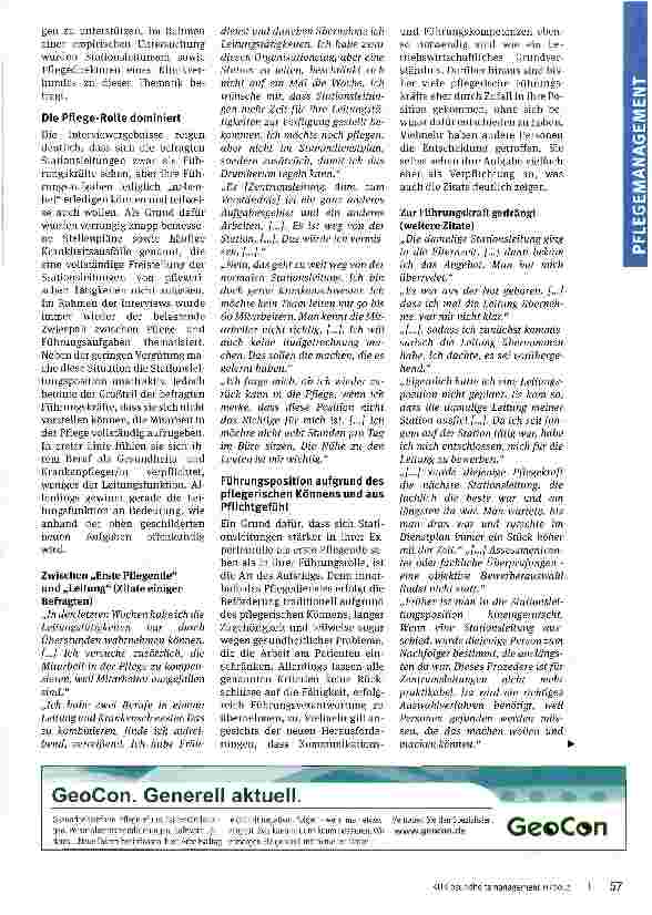 Vorschauseite 2: Stationsleitungen im Zwiespalt