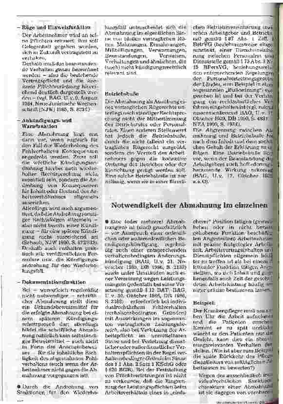 Vorschauseite 2: Die Abmahnung im Arbeitsverhältnis Begriff und praktische Probleme