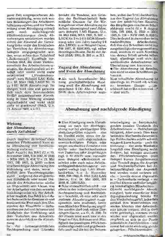 Vorschauseite 4: Die Abmahnung im Arbeitsverhältnis Begriff und praktische Probleme