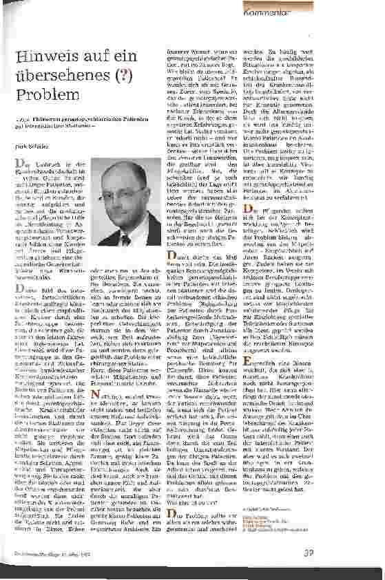 Vorschauseite 1: Hinweis auf ein übersehenes (?) Problem