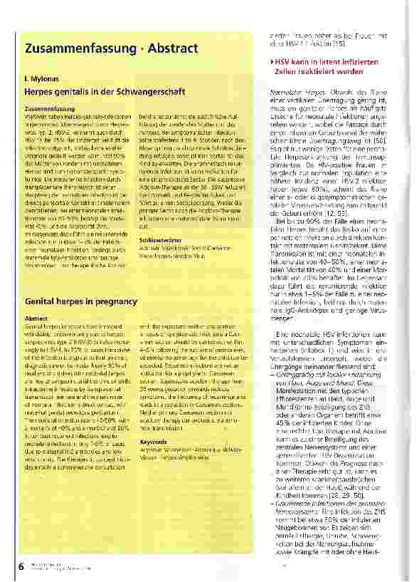 Vorschauseite 3: Herpes genitalis in der Schwangerschaft