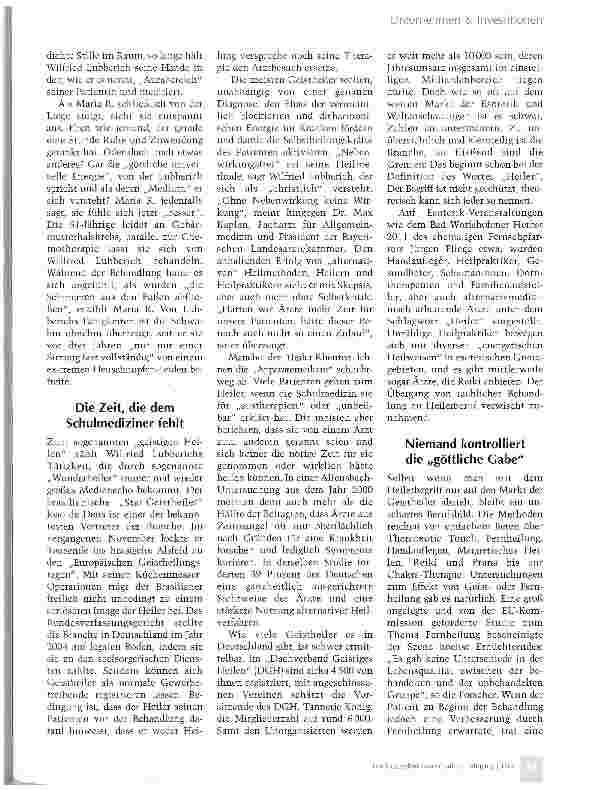 Vorschauseite 2: Die wollen doch nur fühlen