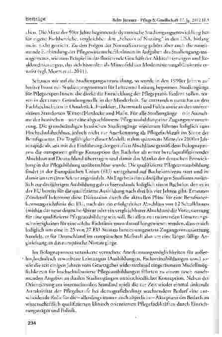 Vorschauseite 3: Duale Studiengänge - Chancen und Risiken für die Professionalisierung der Pflegeberufe und die Entwicklung der Pflegewissenschaft