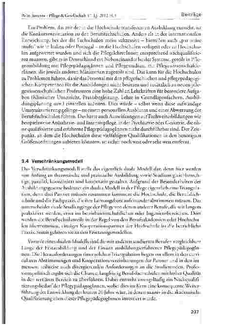 Vorschauseite 6: Duale Studiengänge - Chancen und Risiken für die Professionalisierung der Pflegeberufe und die Entwicklung der Pflegewissenschaft