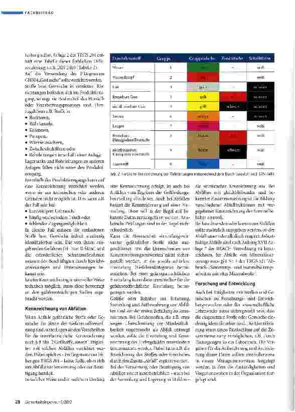 Vorschauseite 5: Innerbetriebliche Kennzeichnung von Gefahrstoffen