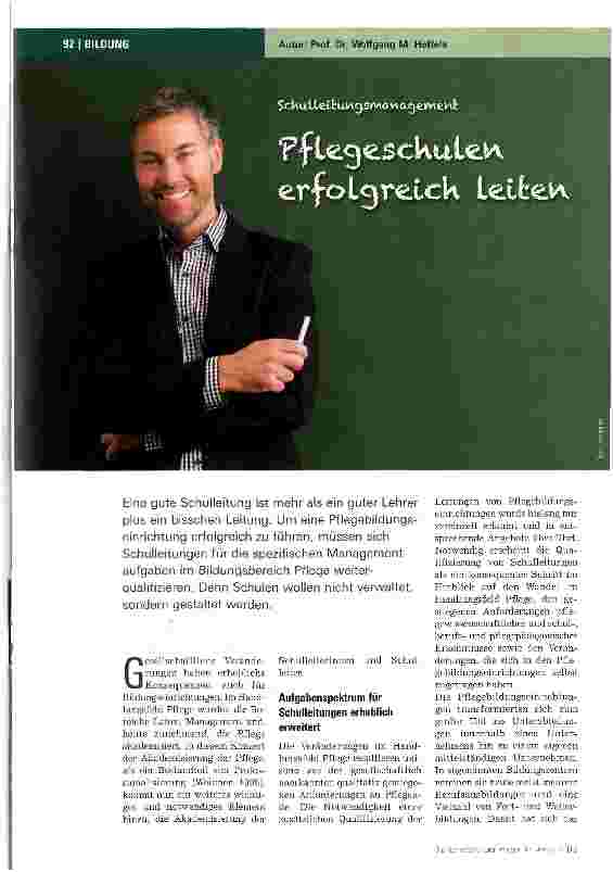 Vorschauseite 1: Pflegeschulen erfolgreich leiten