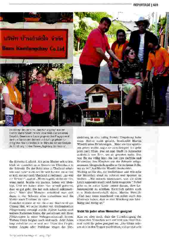 Vorschauseite 2: Zentrum für Demenzkranke in ThailandBegleitung des Herzens