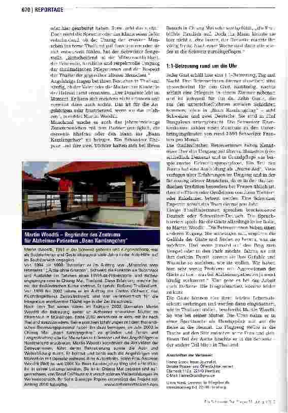 Vorschauseite 3: Zentrum für Demenzkranke in ThailandBegleitung des Herzens