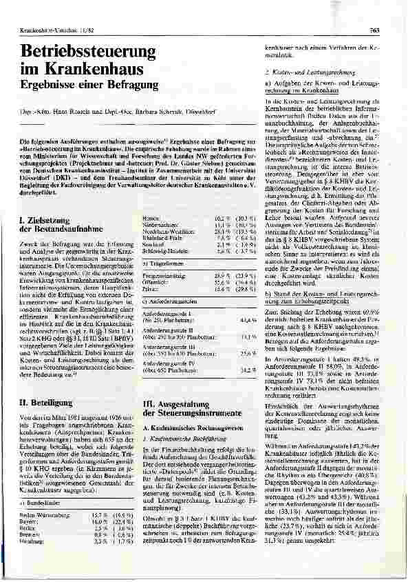 Vorschauseite 1: Betriebssteuerung im Krankenhaus