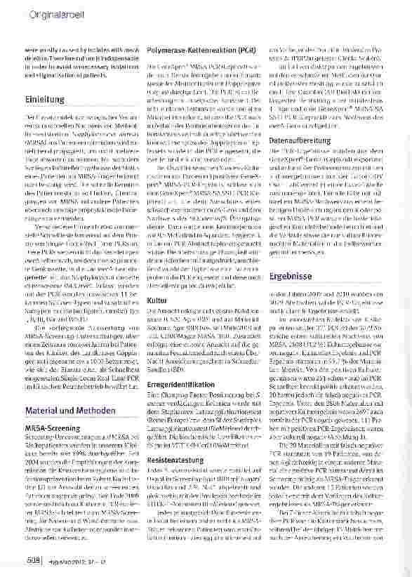Vorschauseite 2: Halten MRSA-Schnellteste, was sie versprechen?
