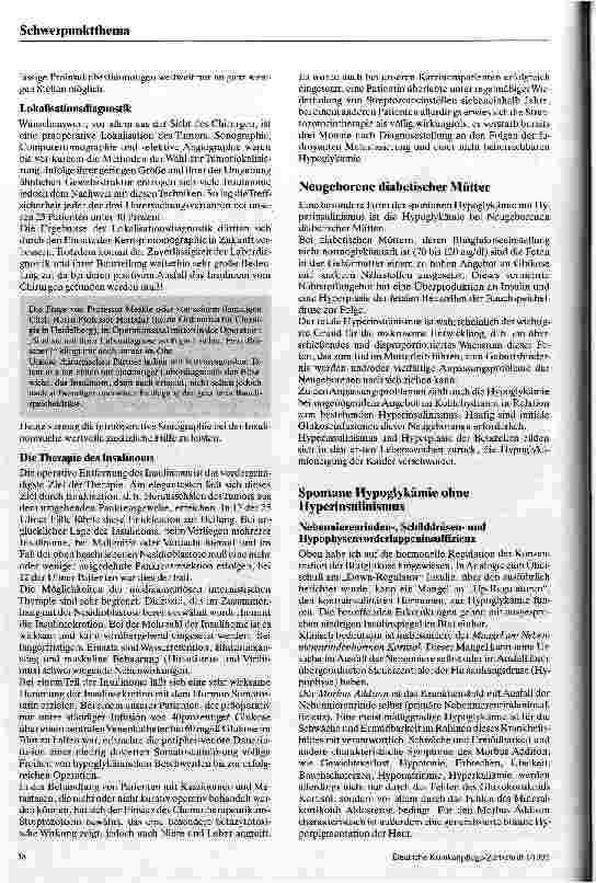 Vorschauseite 5: Spontane Hypoglykämie
