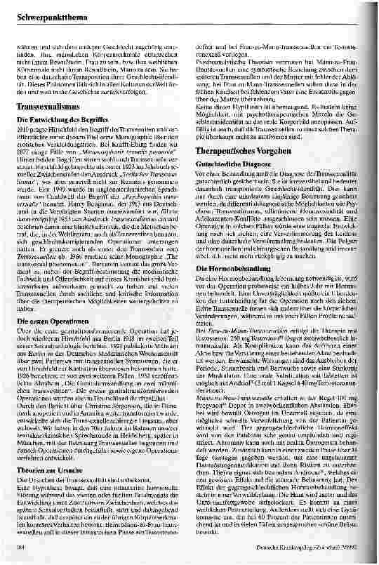 Vorschauseite 2: Transsexualität