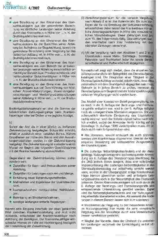 Vorschauseite 5: Das neue Chefarztvertragsmuster der DKG: Revolution oder Evolution?