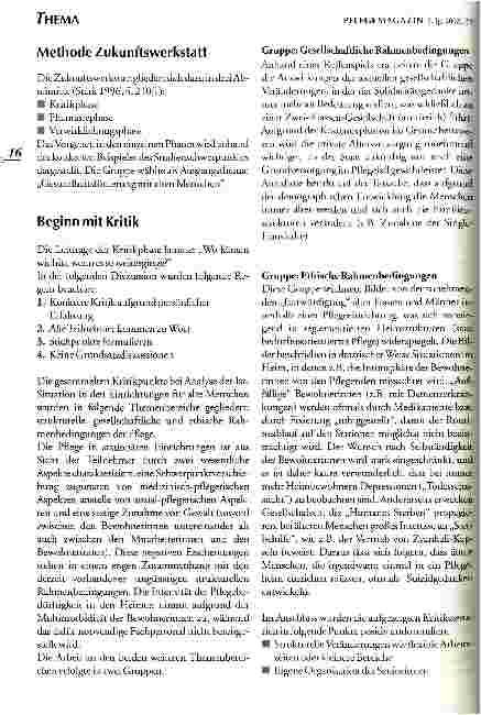 Vorschauseite 2: Bürgertauschnetz statt Altenghetto - das Modell eines stadtteilbezogenen Tauschnetzes Zukunftswerkstatt zu einer besseren Pflege alter Menschen
