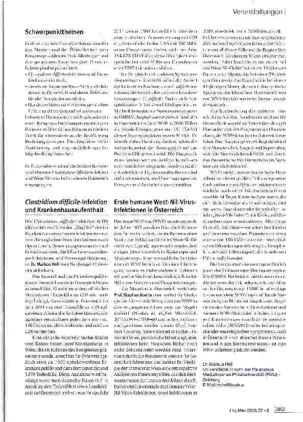 Vorschauseite 2: Von der Zukunft der mikrobiologischen Diagnostik bis zu praxisbezogenen Fragestellungen der Krankenhaus-und Umwelthygiene
