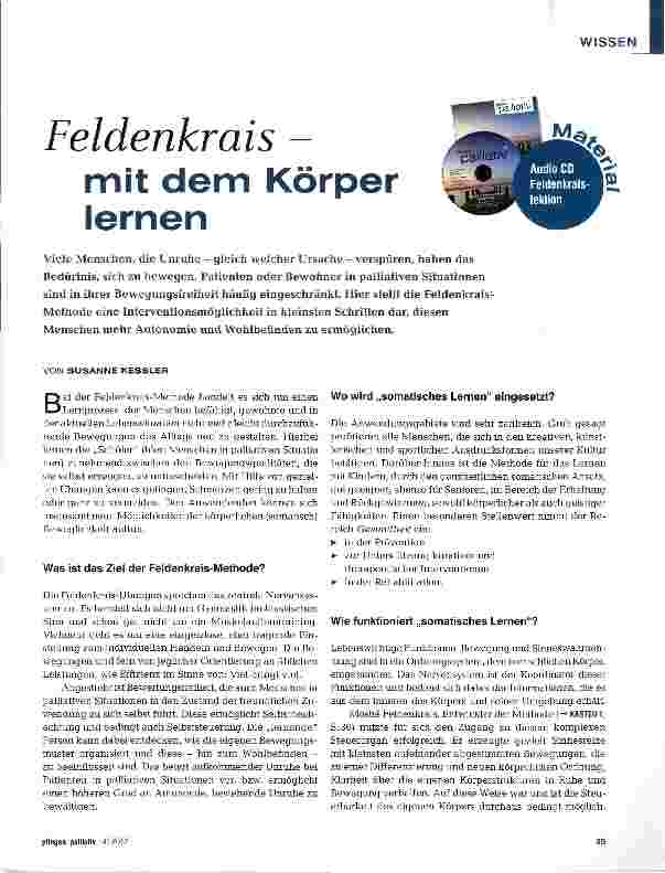 Vorschauseite 1: Feldenkrais - mit dem Körper lernen