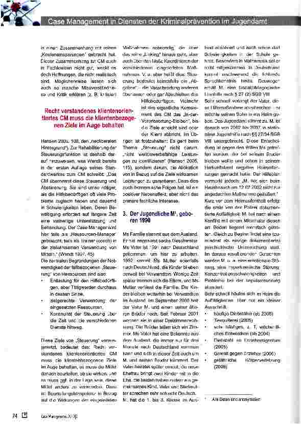 Vorschauseite 2: Case Management in Diensten der Kriminalprävention im Jugendamt