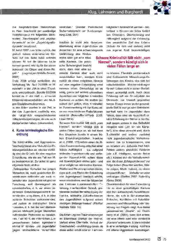 Vorschauseite 3: Case Management in Diensten der Kriminalprävention im Jugendamt