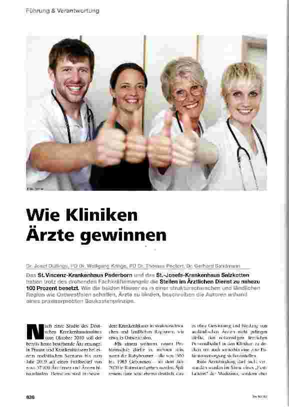 Vorschauseite 1: Wie Kliniken Ärzte gewinnen