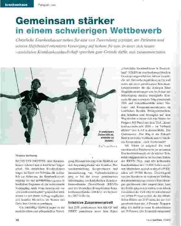 Vorschauseite 1: Gemeinsam stärker in einem schwierigen Wettbewerb
