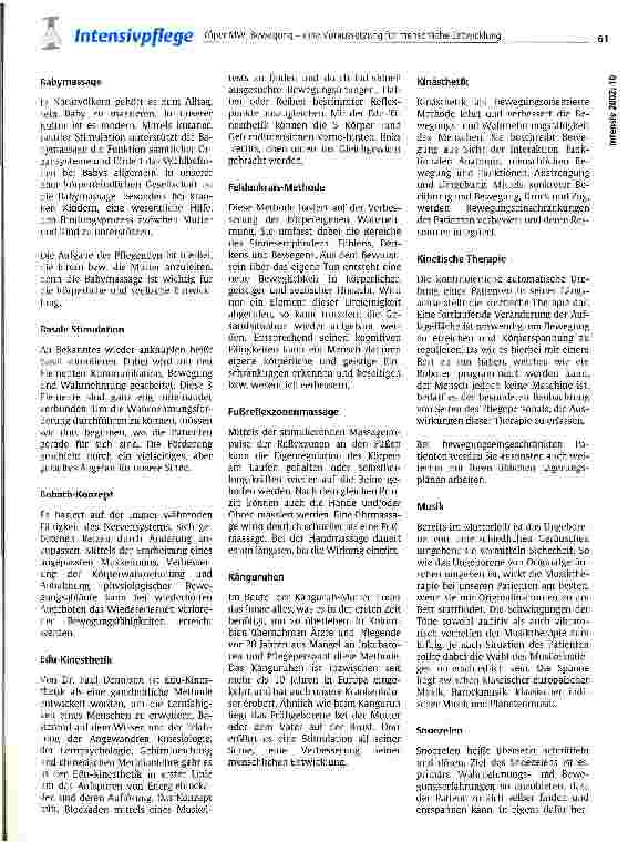Vorschauseite 3: Bewegung - eine Voraussetzung für menschliche Entwicklung