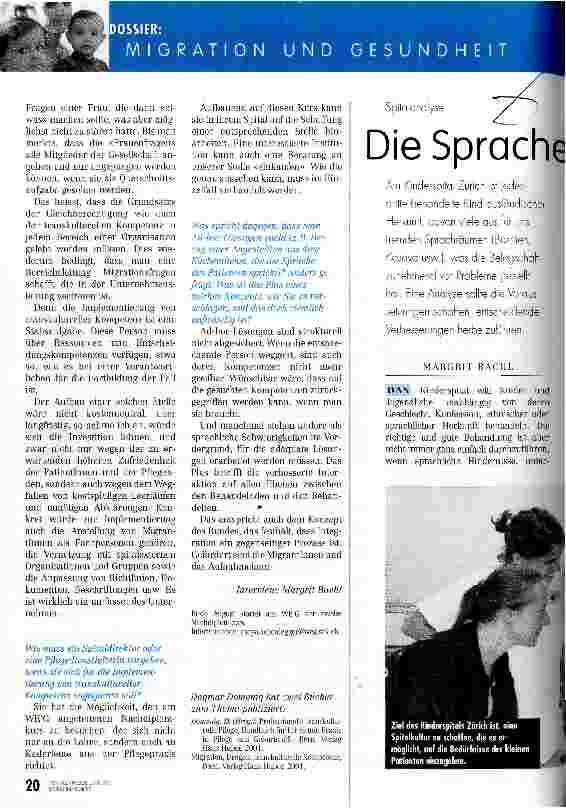 Vorschauseite 1: Die Sprache ist nur das Hauptproblem Spitalanalyse