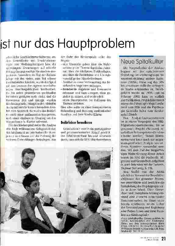 Vorschauseite 2: Die Sprache ist nur das Hauptproblem Spitalanalyse