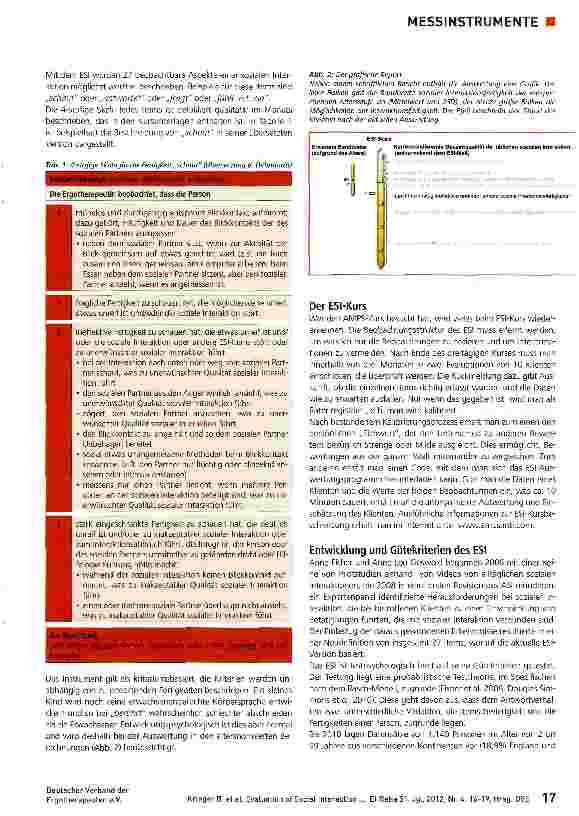 Vorschauseite 2: Evaluation of Social Interaction (ESI) zur Erfassung der sozialen Interaktionsfertigkeit