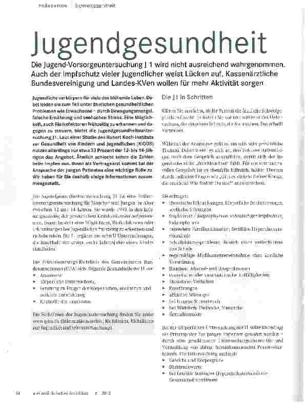 Vorschauseite 1: Jugendgesundheit
