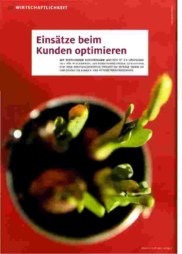 Vorschauseite 1: Einsätze beim Kunden optimieren