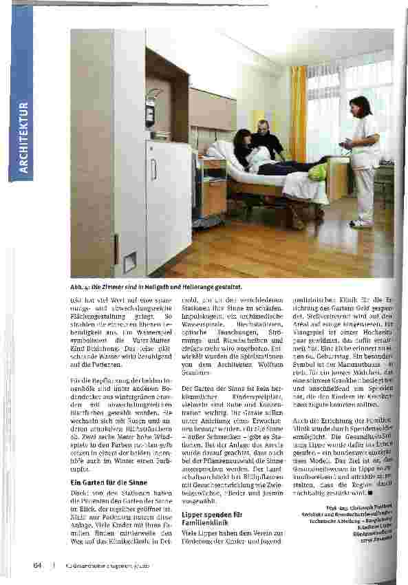 Vorschauseite 3: Tiger und Känguru helfen beim GesundwerdenKlinikum Lippe geht neue Wege bei der Gestaltung der Familienklinik