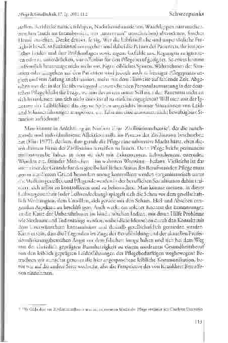 Vorschauseite 3: Leibliche Kommunikation, Krankheitserleben und Pflegehandeln