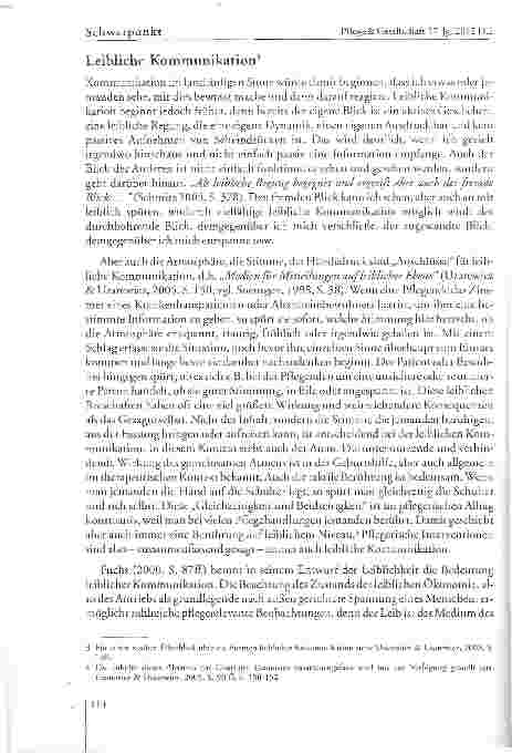 Vorschauseite 4: Leibliche Kommunikation, Krankheitserleben und Pflegehandeln