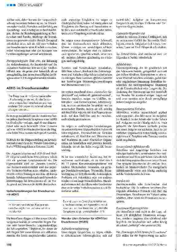 Vorschauseite 3: ADHS als Begutachtungsproblem bei Erwachsenen
