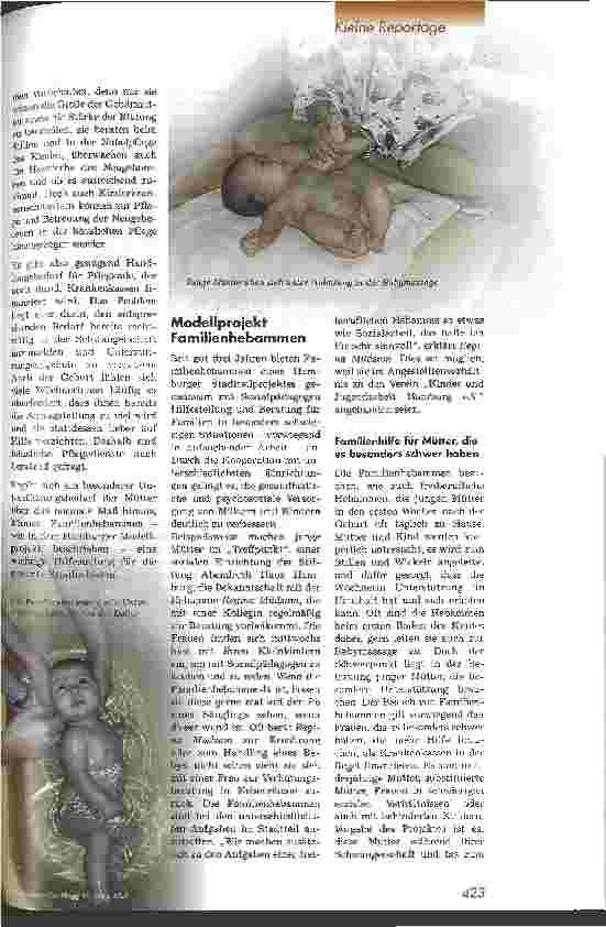 Vorschauseite 2: Familienhebammen - ein Modellprojekt für Familien in Problemsituationen